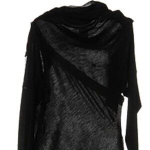 Maison Margiela Assymetrical Black Sheer Midi Dress